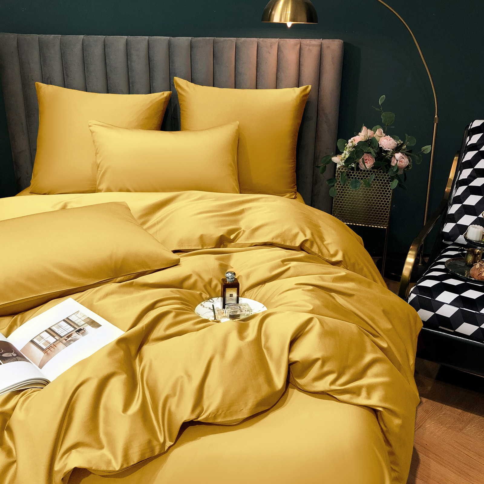 

Постельное белье Soft Box EH Манго Евро Макси сатин простыня на резинке 160x200, EH-KPB-160-70