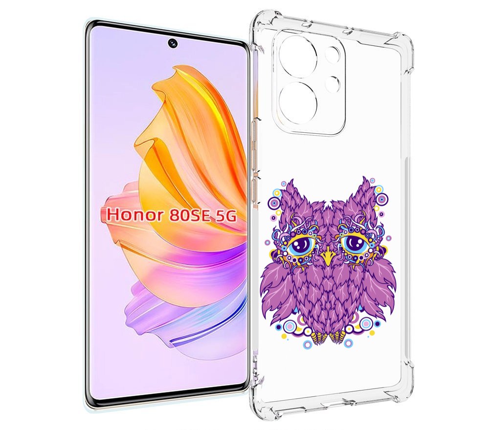 

Чехол MyPads Розовая сова для Honor 80 SE, Прозрачный, Tocco
