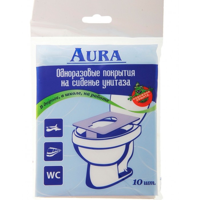 Покрытие для унитаза Aura 10 шт 100013238287 белый