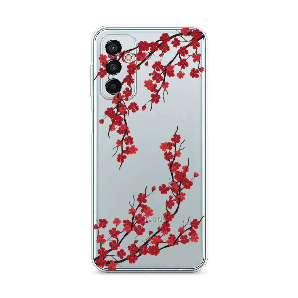 

Чехол на Samsung Galaxy M23 5G "Красная сакура", Красный;черный, 2105550-2