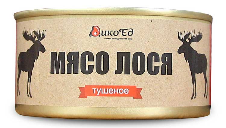 

Мясо лося тушеное (тушенка из лосятины) ДикоЕд 325г