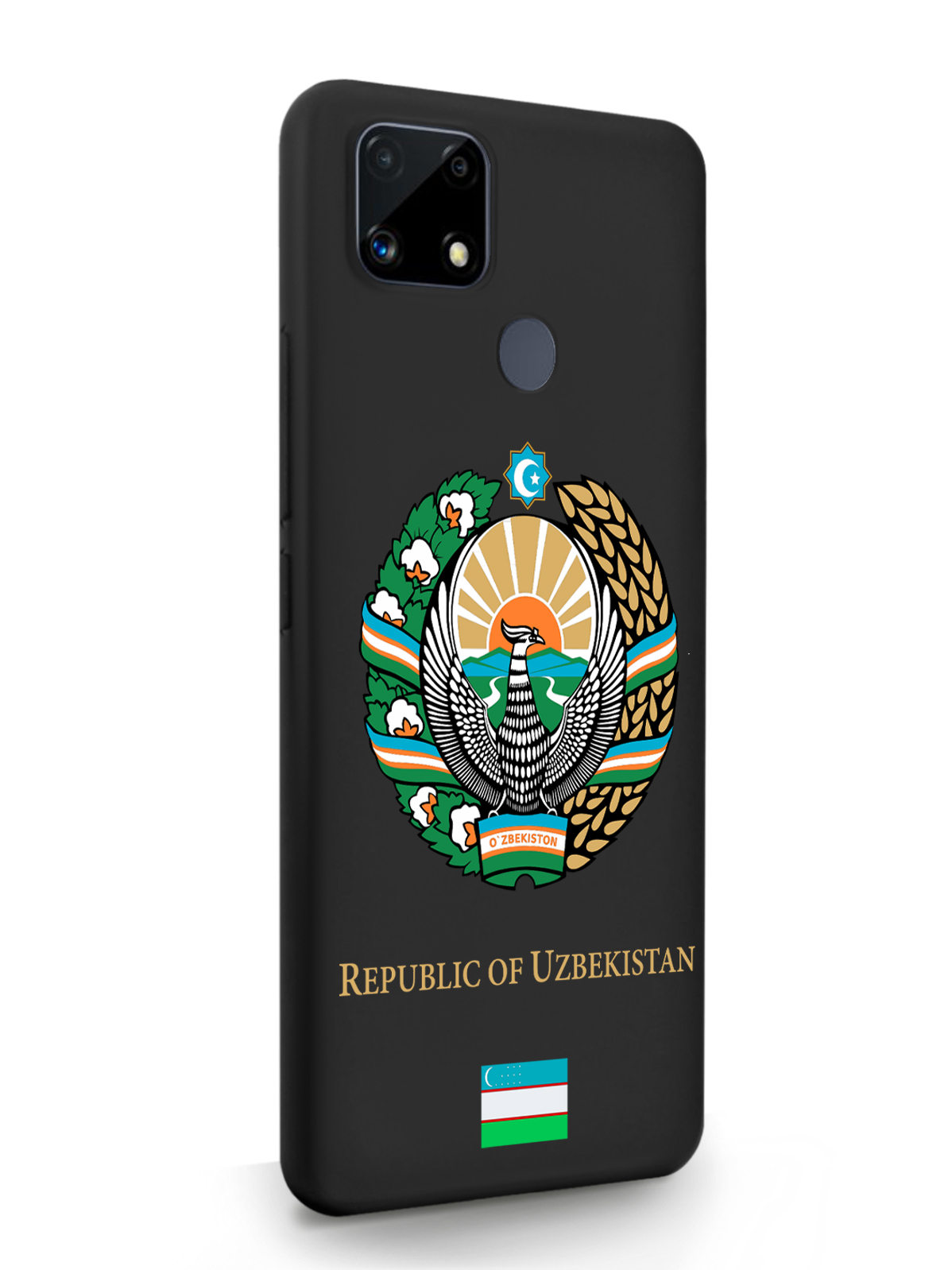 фото Чехол signumcase для realme c25s герб узбекистана черный