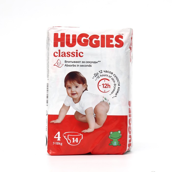 фото Подгузники classic (7-18 кг), 14 шт huggies