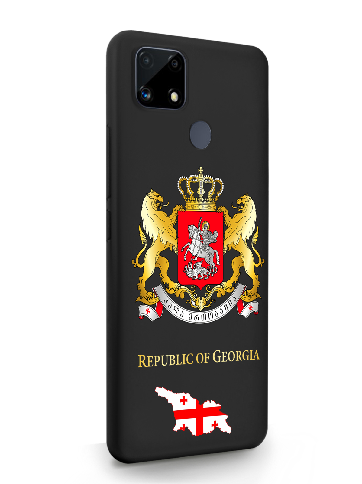 фото Чехол signumcase для realme c25s герб грузии черный
