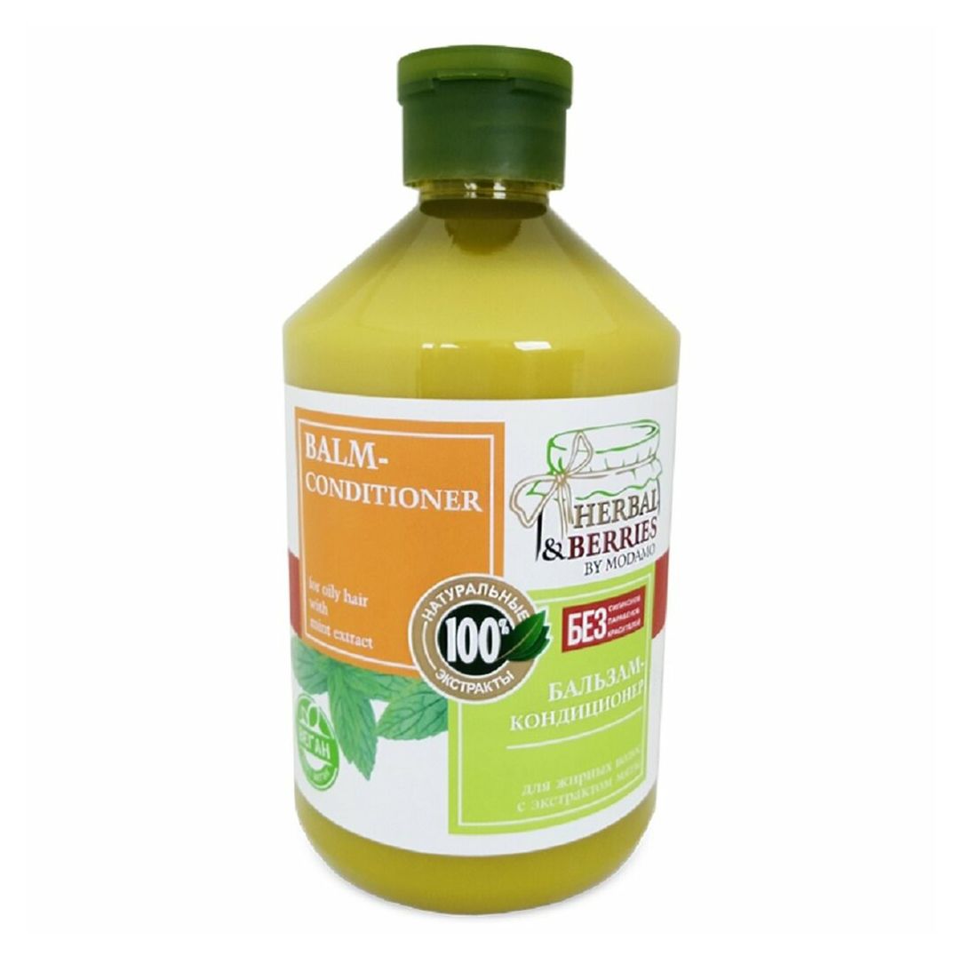 

Бальзам-кондиционер HERBAL & BERRIES с экстрактом мяты для жирных волос 500 мл