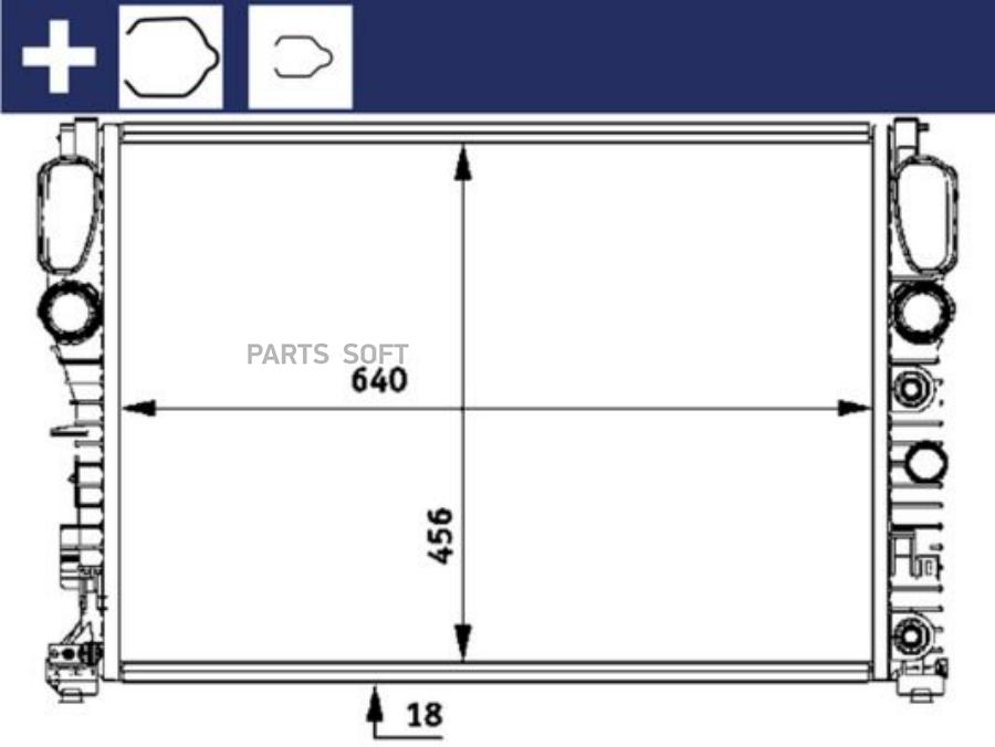 

Радиатор Mercedes CLS/E-Class/E-Class T-Model 02>10 MAHLE CR512000S