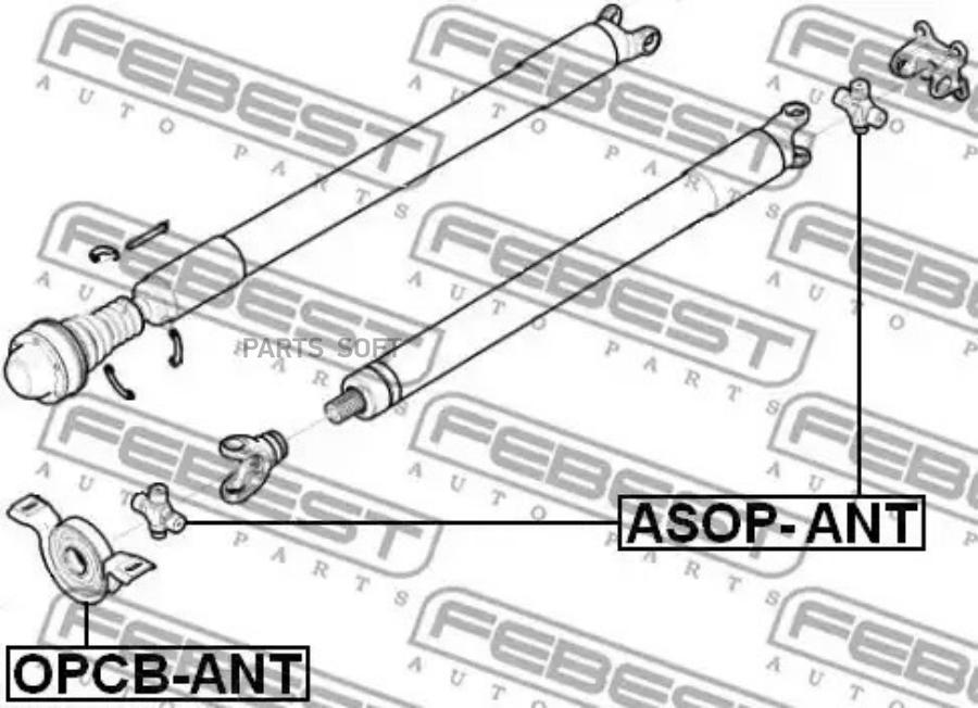 

FEBEST Крестовина кар.вала OPEL ANTARA 2006- 24X74.50 FEBEST ASOP-ANT