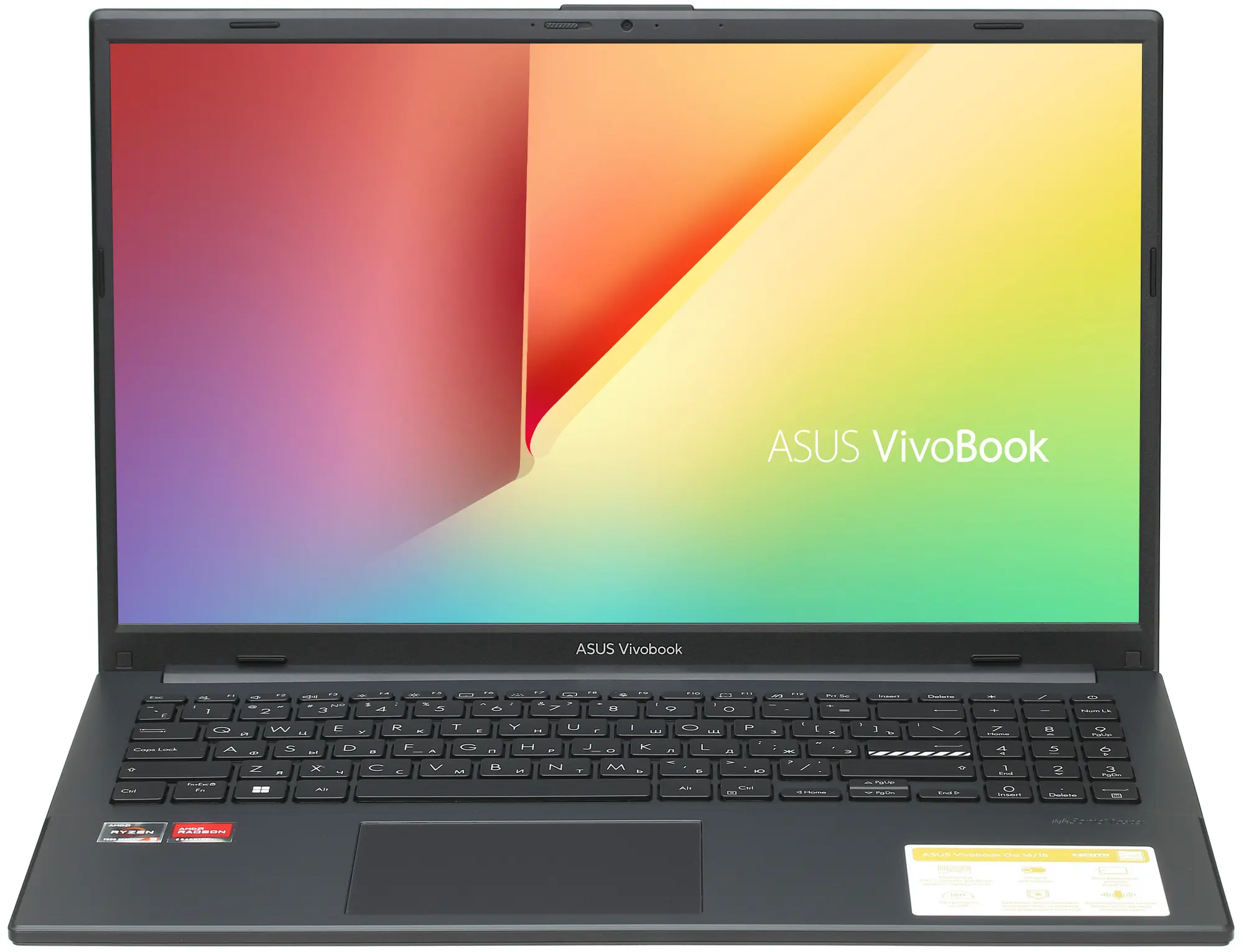 

Ноутбук Asus Vivobook Go 15 E1504FA-BQ040W черный (90NB0ZR2-M00A30), Vivobook Go 15 E1504FA-BQ040W