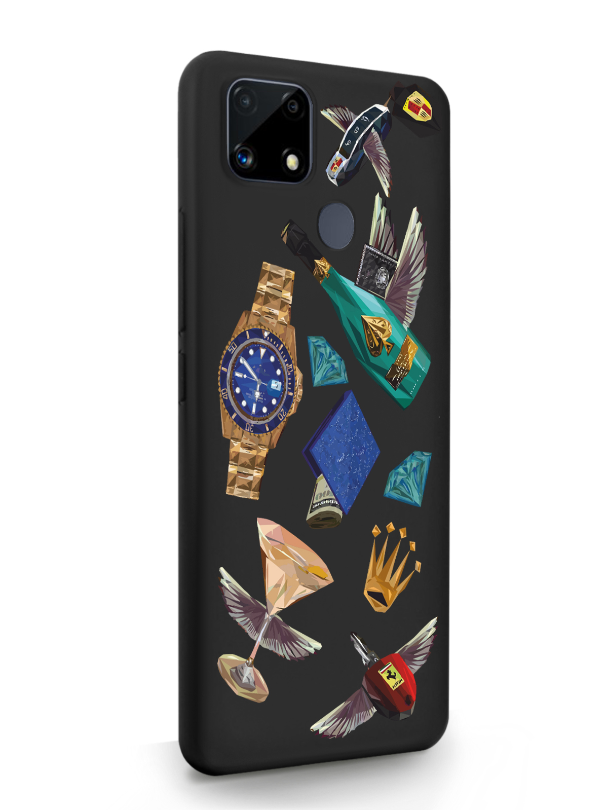 фото Чехол musthavecase для realme c25s luxury lifestyle черный