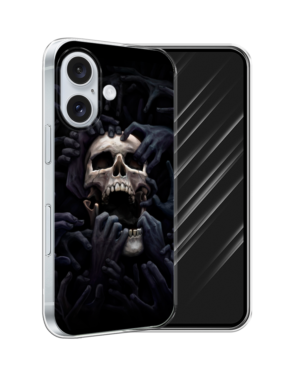 

Чехол Awog на Apple iPhone 16 "Череп 29", Черный;серый, 16050-1