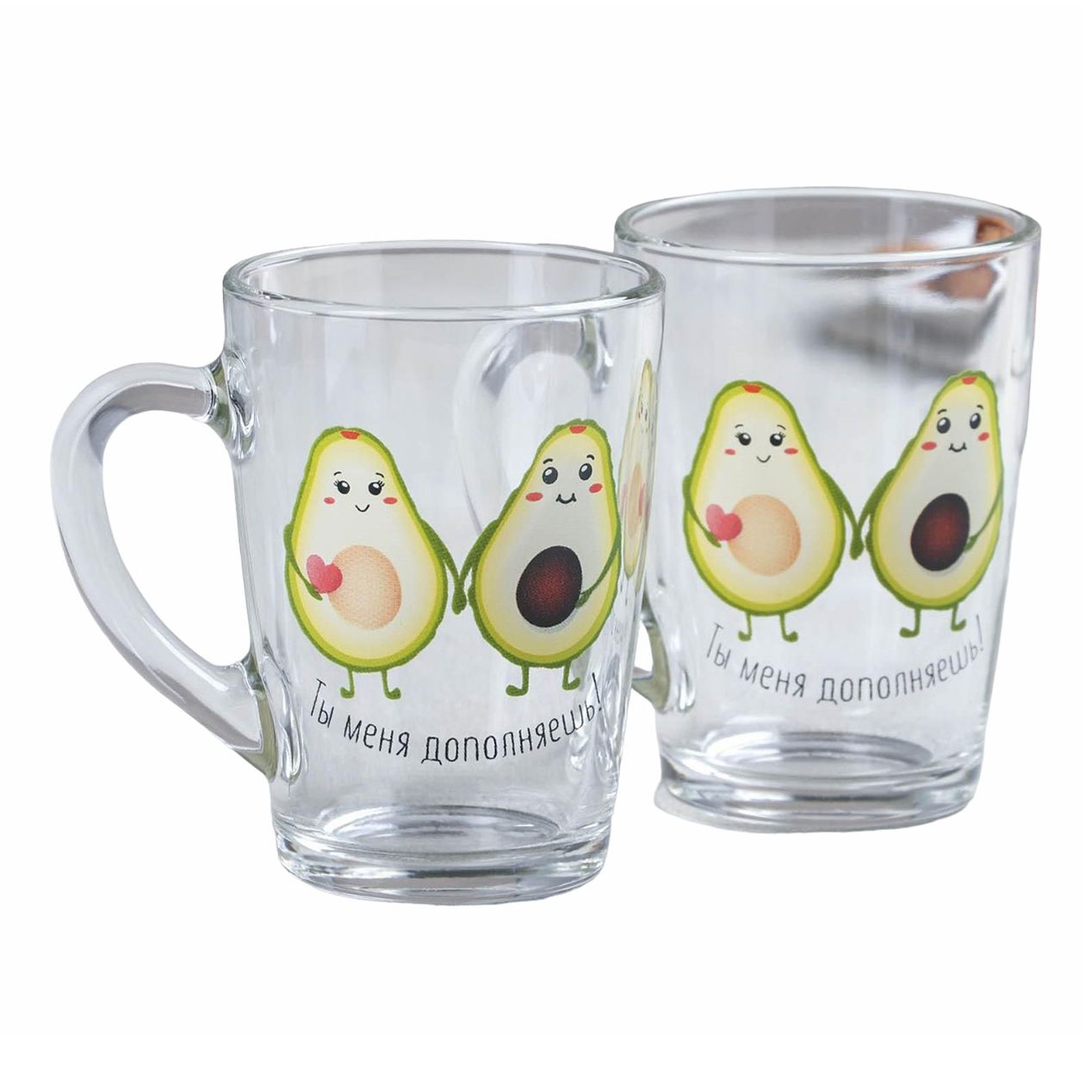 

Кружки GidGlass Авокадо микс 300 мл x 2 шт
