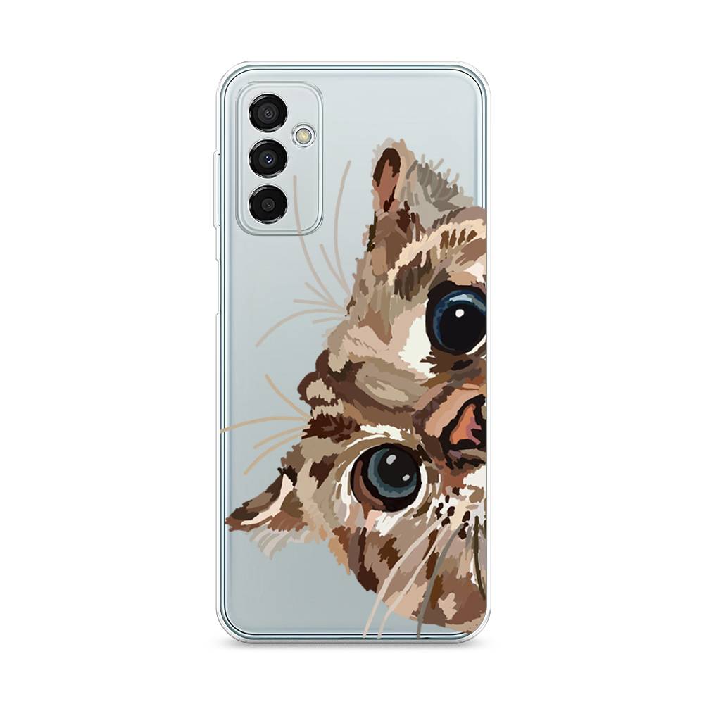 

Чехол на Samsung Galaxy M23 5G "Любопытный кот", Коричневый;синий;черный, 2105550-1