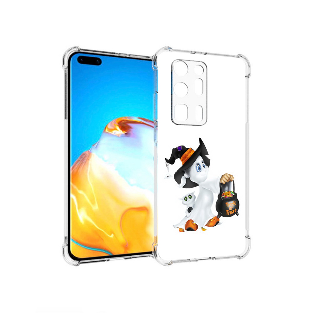 

Чехол MyPads Tocco для Huawei P40 Pro+ Маленький призрак, Прозрачный, Tocco