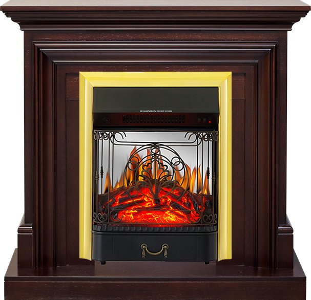 фото Каминокомплект bradford - темный дуб с очагом majestic fx m brass royal flame