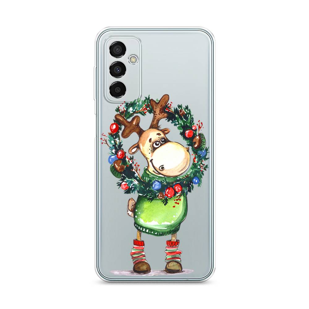 

Чехол на Samsung Galaxy M23 5G "Олень с новогодним венком", 2105550-4