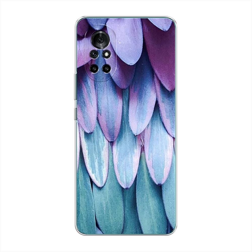 

Чехол на Honor V40 Lite "Синее перо", Фиолетовый;голубой, 6105150-3