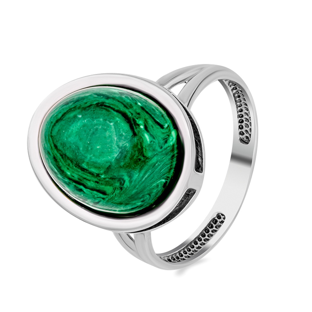 

Кольцо из серебра, р.  585Gold 701012067, малахит искусственный, 701012067