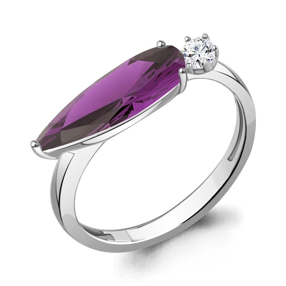 

Кольцо из серебра с фианитом Aquamarine Aquamarine 6930484А_925_р р. 18,5, 6930484А_925_р