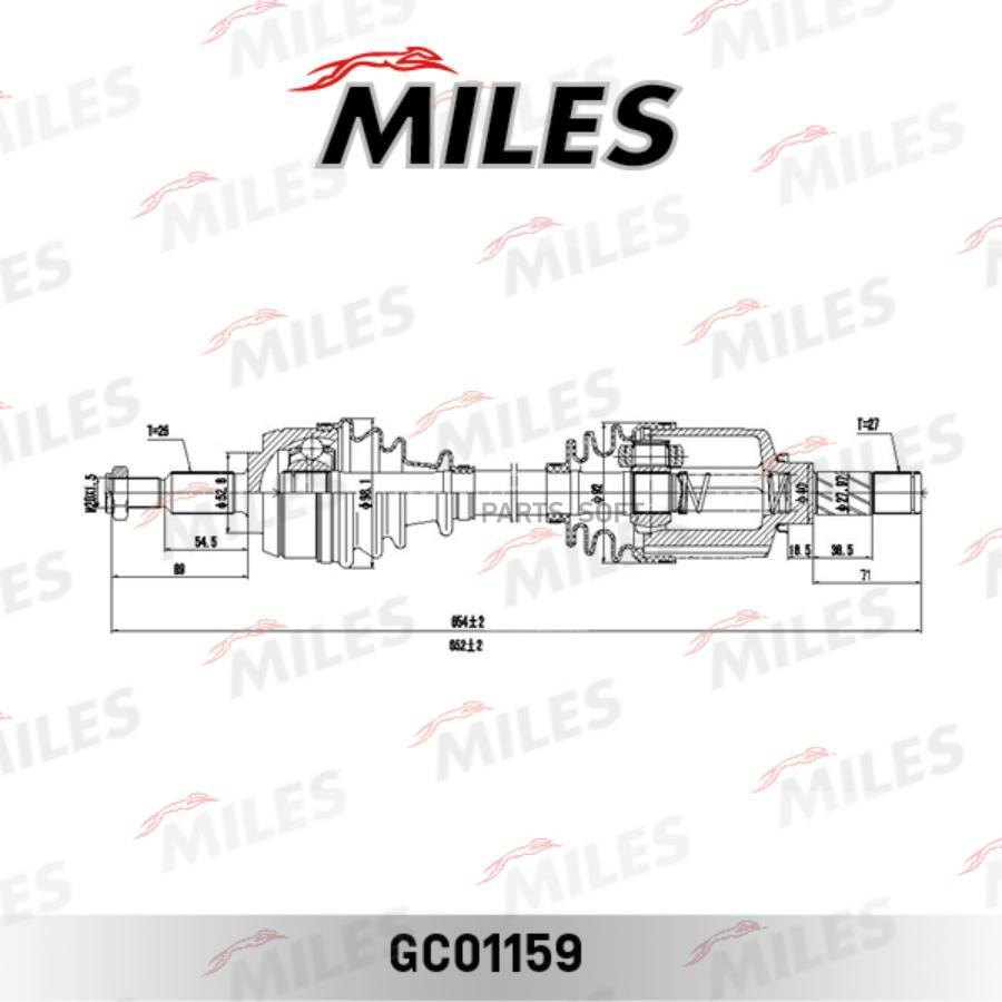 Привод В Сборе Renault Duster 4x4 Передний Левый Miles арт. GC01159