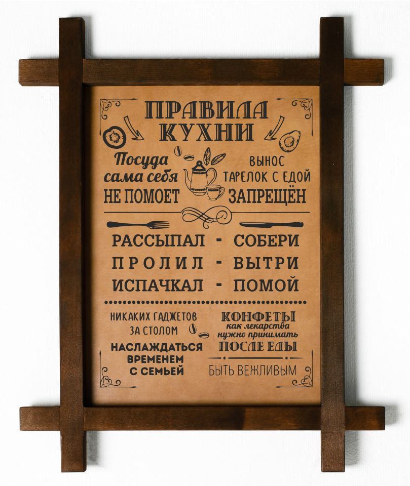 

Картина BoomGift Правила кухни, 891