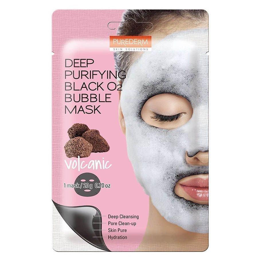 Маска тканевая кислородная EYENLIP DETOXIFYING BLACK O2 BUBBLE MASK VOLCANO 20 г