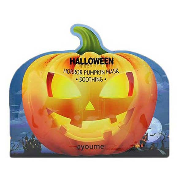 фото Маска тканевая для лица ayoume halloween horror pumpkin soothing с экстрактом тыквы