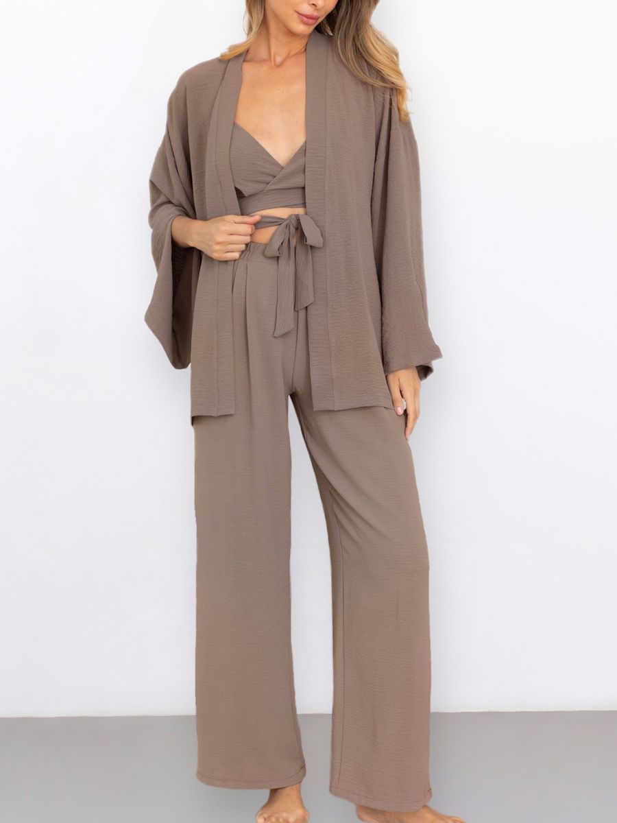 

Пижама женская Mimi Pajamas Brand 100068 серая 38-40 RU, Серый, 100068
