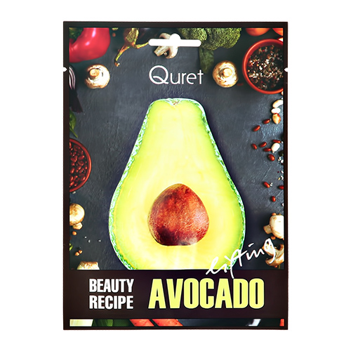 Купить Маска для лица QURET BEAUTY RECIPE с экстрактом авокадо подтягивающая, 25 г