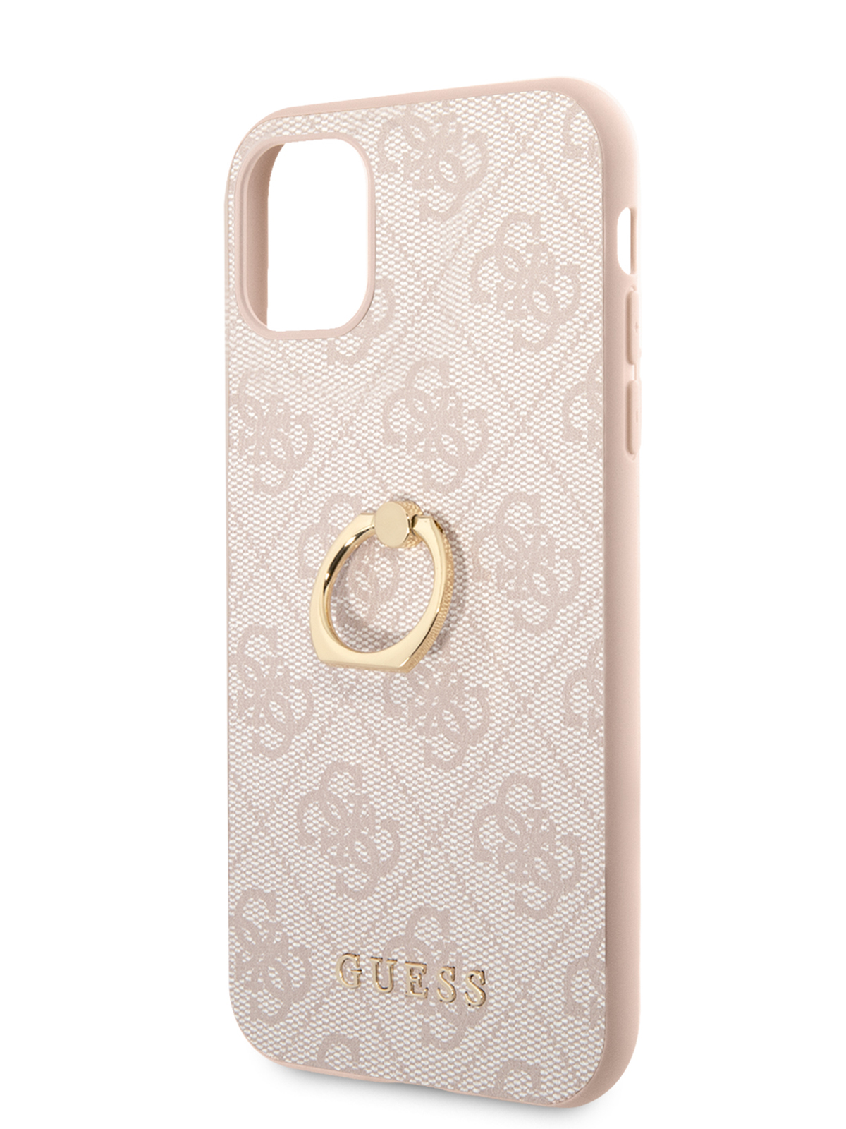 Чехол Guess для iPhone 11 с кольцом Pink