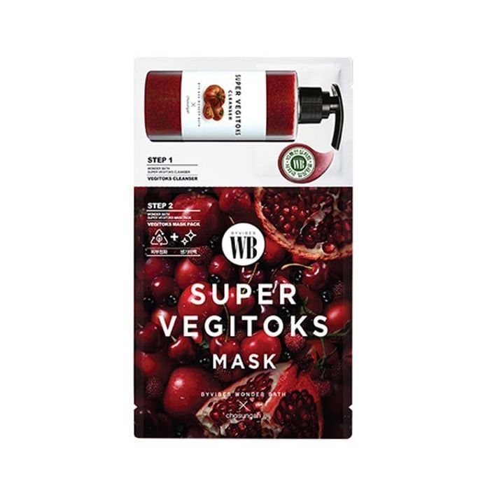 

Маска на тканевой основе WONDER BATH SUPER VEGITOKS MASK 2TEPS RED MASK 3мл/25мл