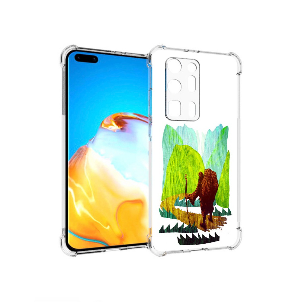 

Чехол MyPads Tocco для Huawei P40 Pro+ Лесная тропа, Прозрачный, Tocco
