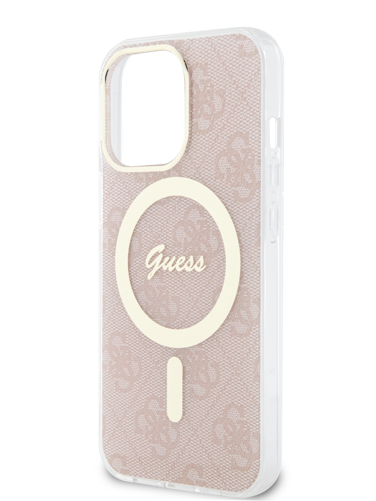 Чехол Guess для iPhone 13 Pro с MagSafe, Pink/Gold