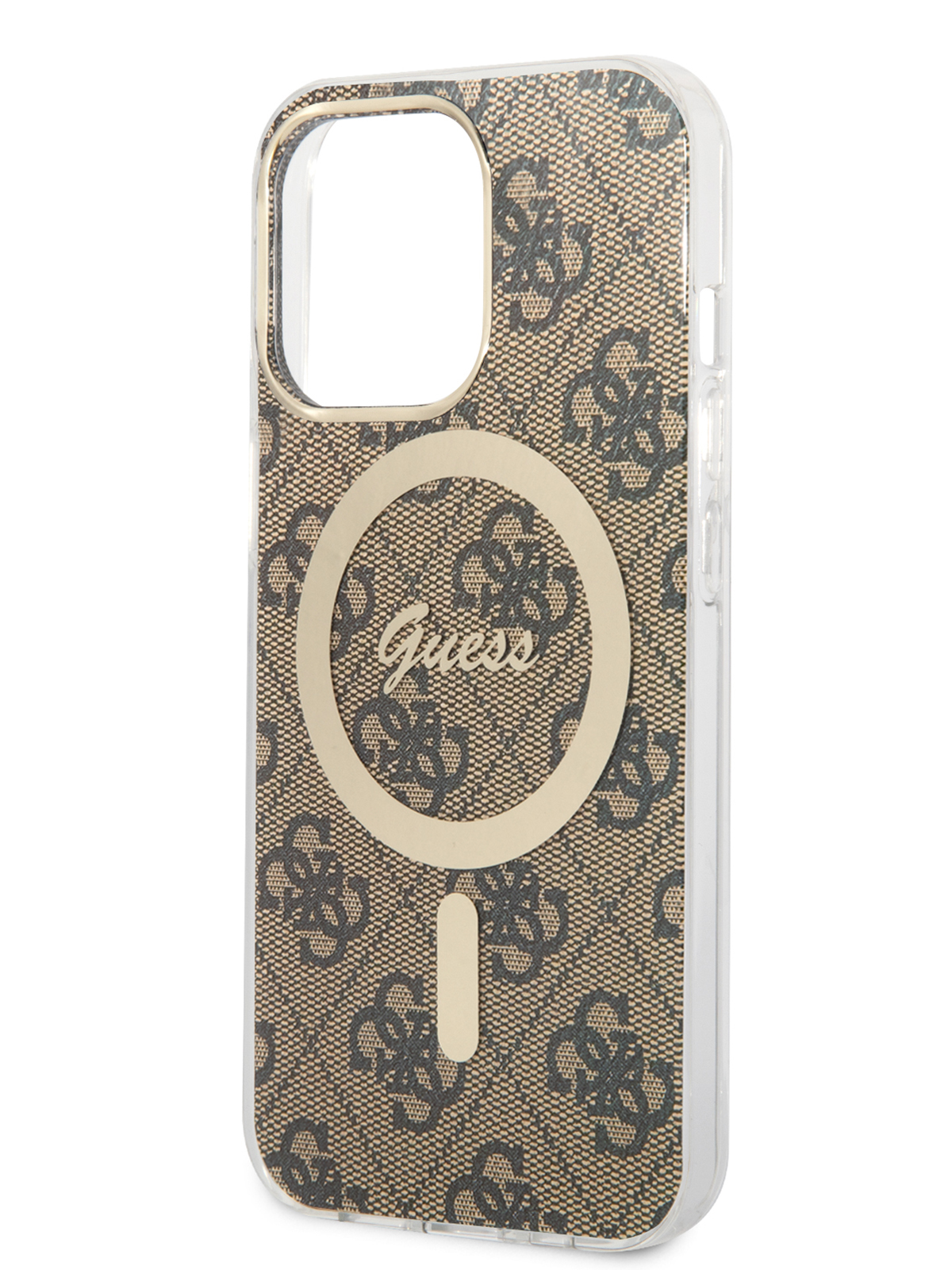 Чехол Guess для iPhone 13 Pro с MagSafe, Brown/Gold