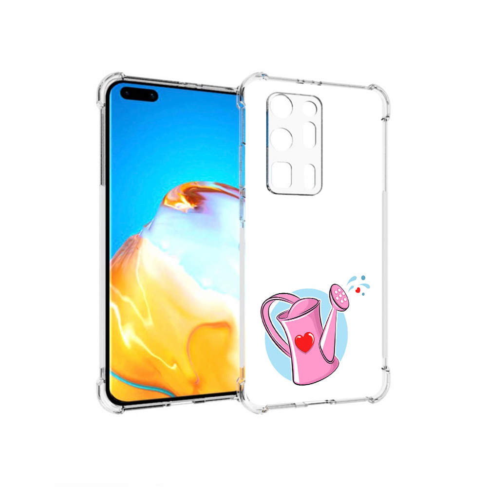 

Чехол MyPads Tocco для Huawei P40 Pro+ Лейка любви 14 февраля, Прозрачный, Tocco