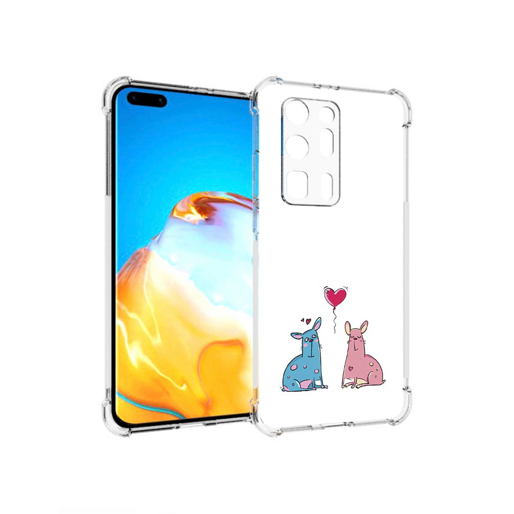

Чехол MyPads Tocco для Huawei P40 Pro+ Лама любовь, Прозрачный, Tocco