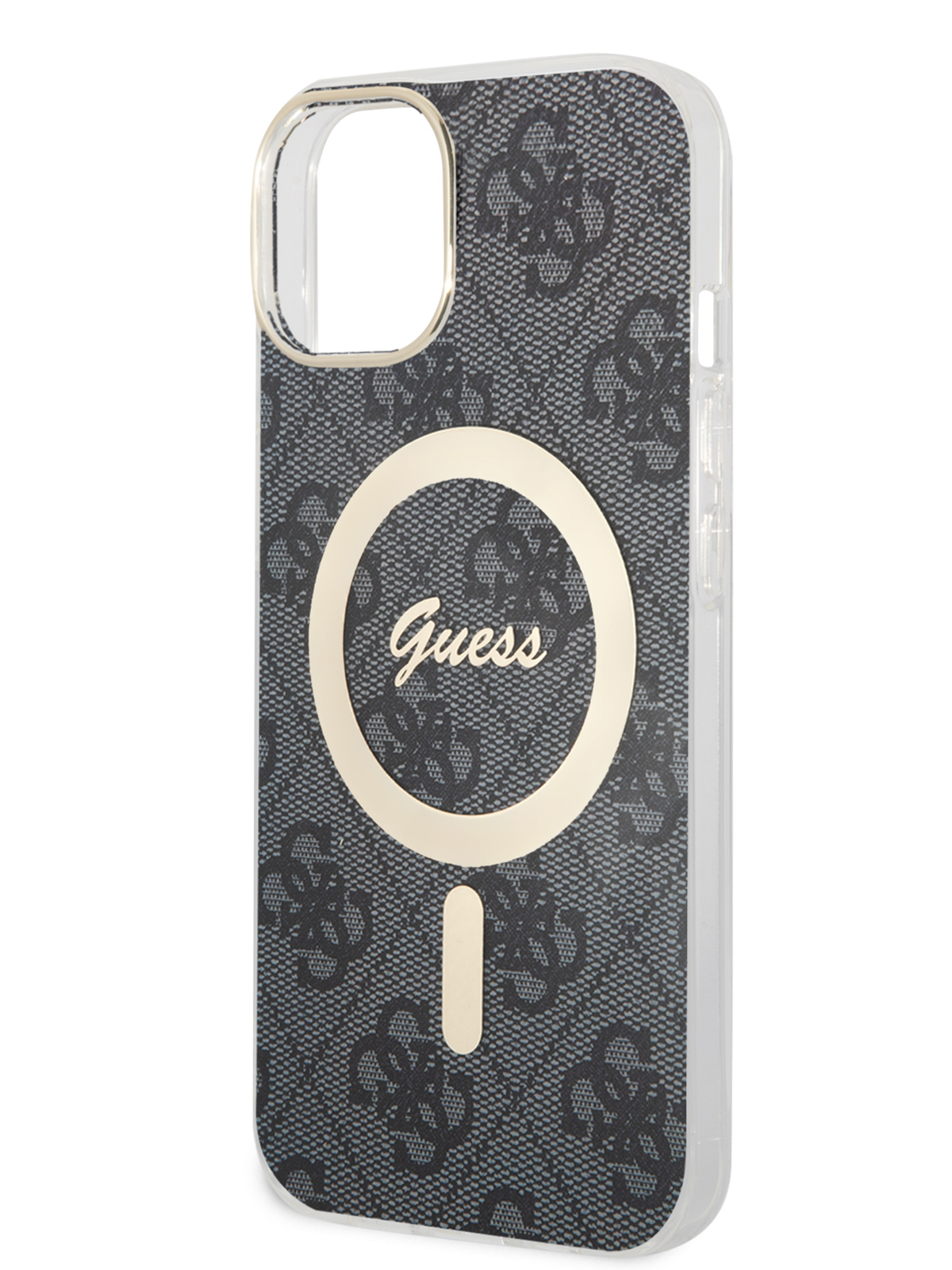 Чехол Guess для iPhone 13 с MagSafe Black/Gold PC/TPU MagSafe черный