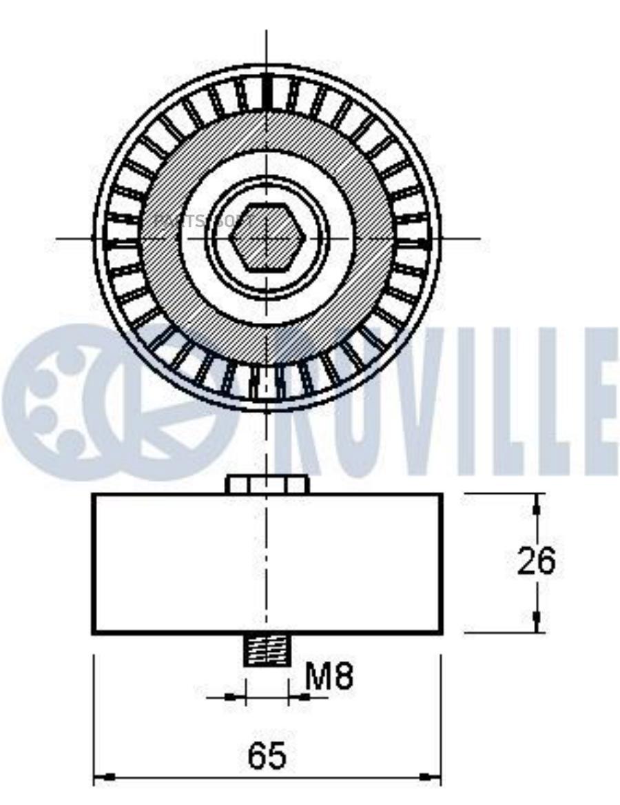 

Ролик Руч.Ремня Opel Astra J,Insignia,Zafira 2.0Cdti 08= 1Шт Ruville 542313