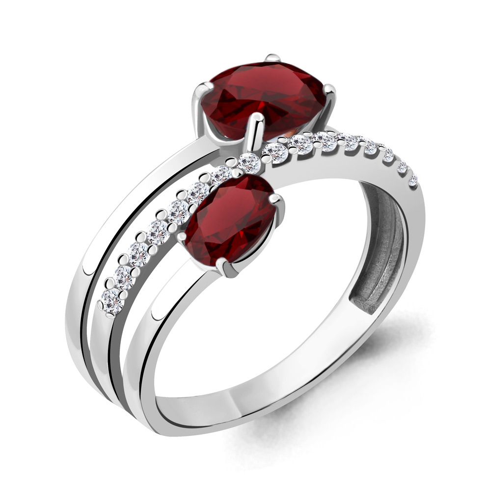 

Кольцо из серебра с гранатом Aquamarine Aquamarine 6929003А_925_р р, 6929003А_925_р