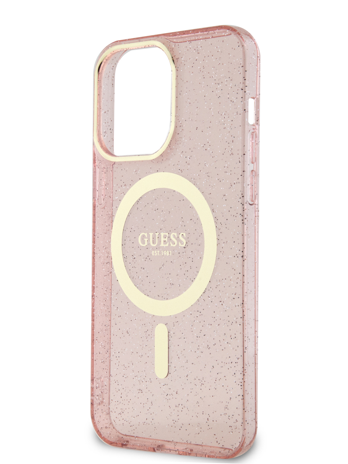 Чехол Guess для iPhone 13 Pro Max с MagSafe Pink/Gold