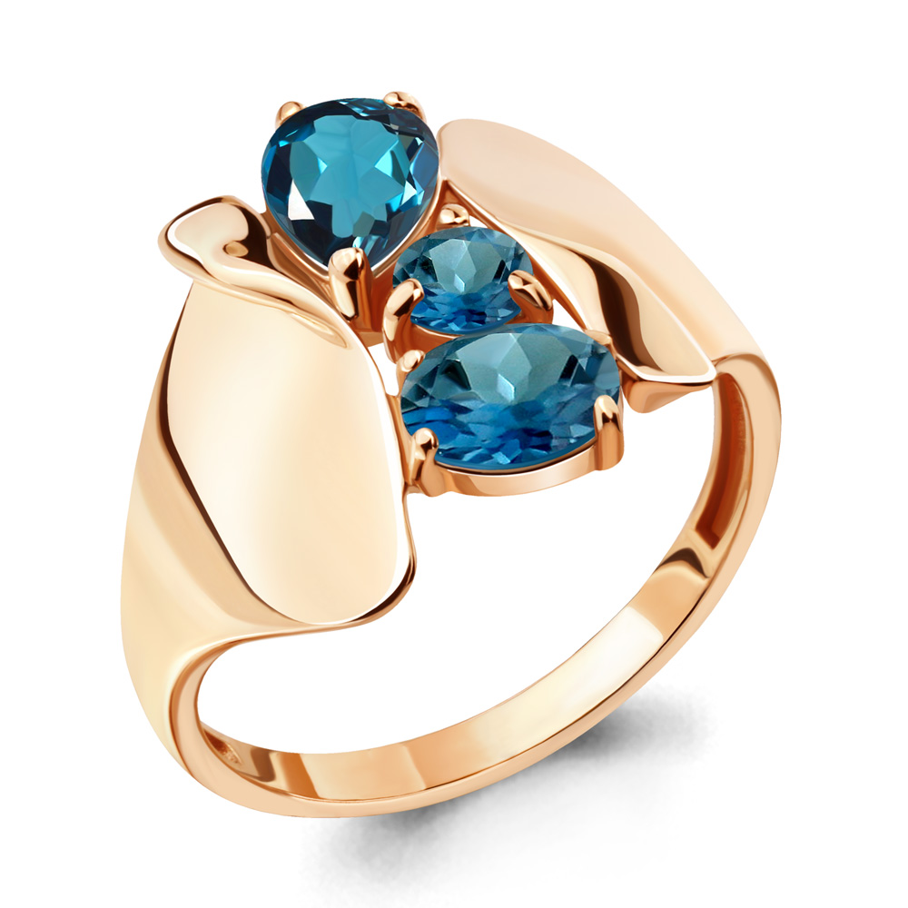 

Кольцо из красного золота с топазом Aquamarine Aquamarine 6927208_585_кз р. 19, 6927208_585_кз