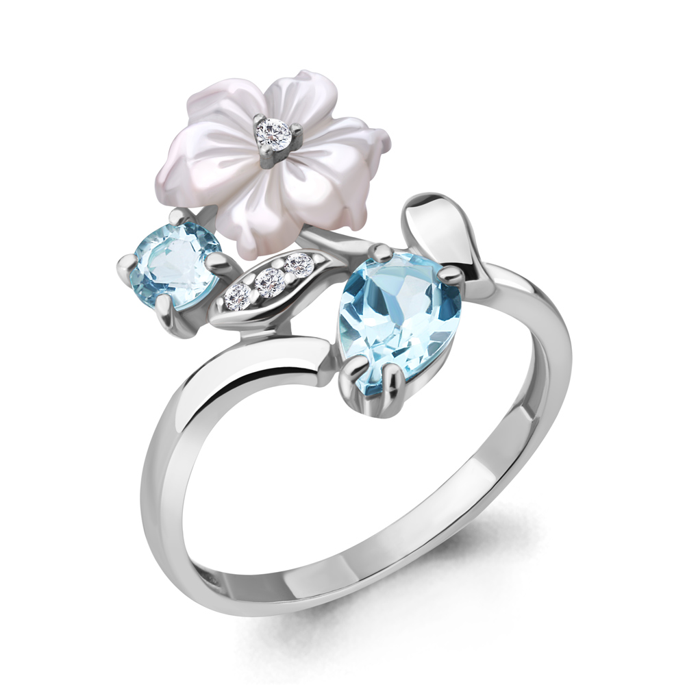

Кольцо из серебра с топазом Aquamarine Aquamarine 6926702А_925_р р, 6926702А_925_р