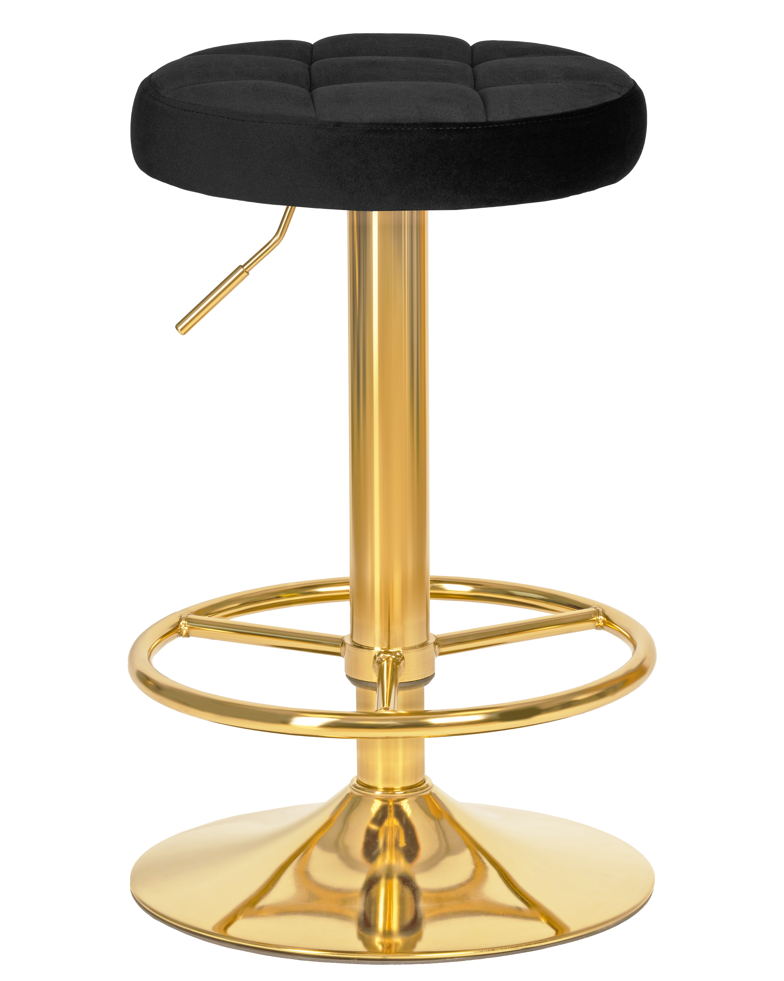 Стул барный Лого-М DOBRIN BRUNO GOLD сиденье черный велюр (MJ9-101), основание золото
