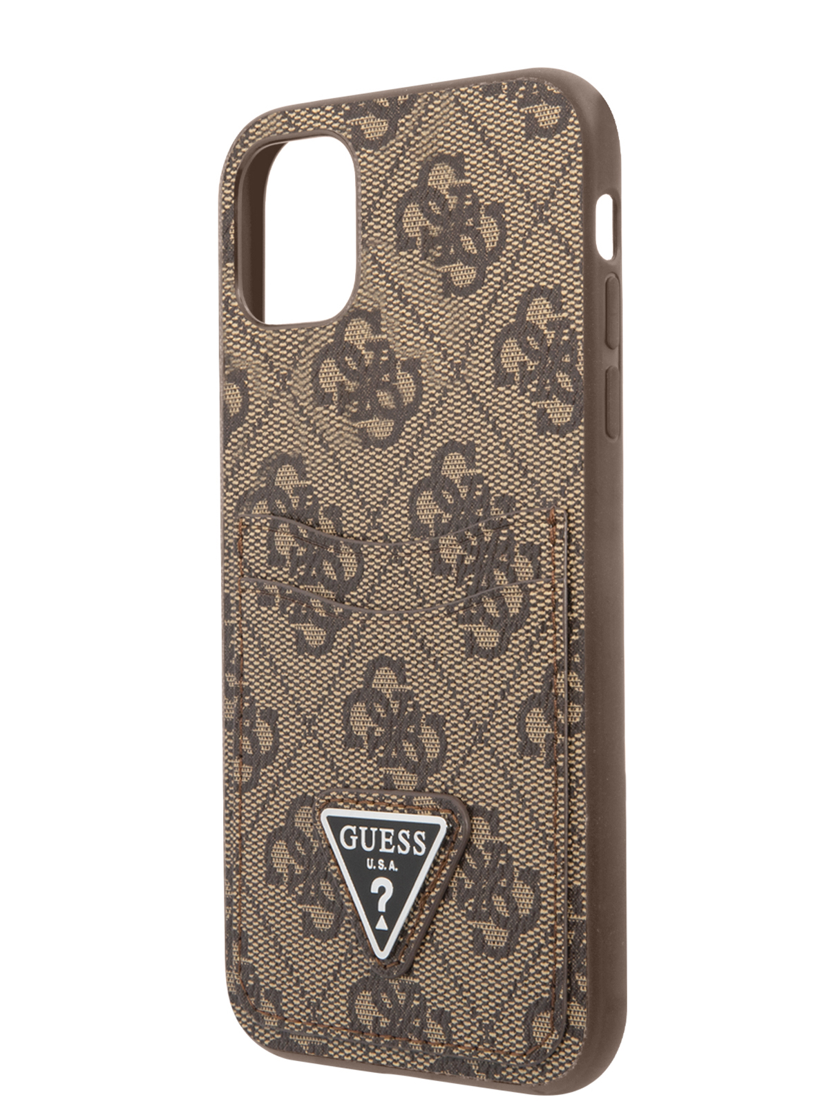 

Чехол Guess для iPhone 11 Pro с карманом для карт Brown, Коричневый, PU Double cardslot