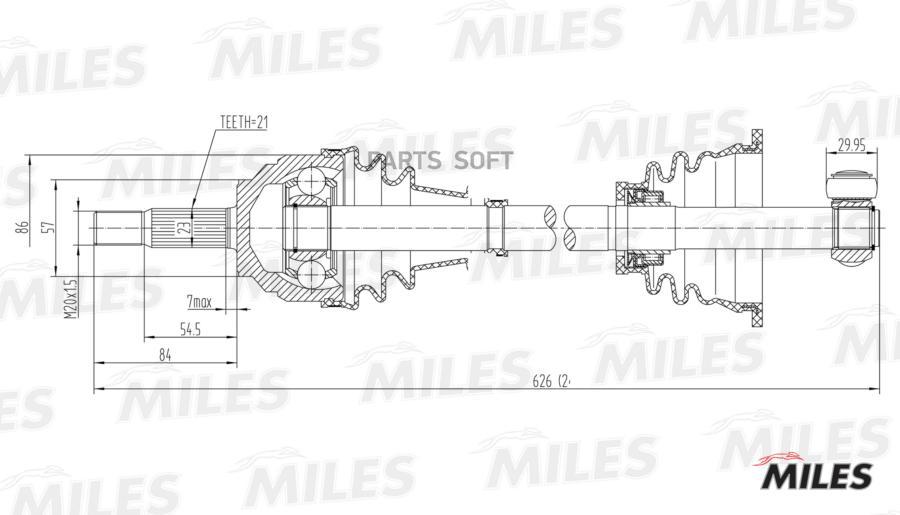 

MILES Приводной вал MILES GC01106