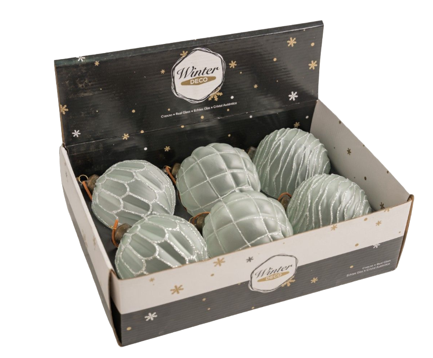 

Шар на ель Winter Deco Стеклянный 19039-23038-10 10 см 6 шт. прозрачный, 19039-23038-10