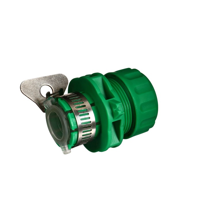 Greengo Коннектор, 3/4 (19 мм), с креплением на кран 3/4 (19 мм), с хомутом, пластик, рези