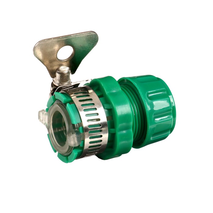 Greengo Коннектор с хомутом, крепление на кран 1/2 (12 мм), цанговое соединение 1/2 (12 мм