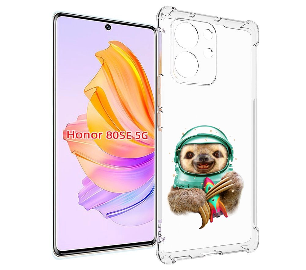 

Чехол MyPads Ленивец астронавт для Honor 80 SE, Прозрачный, Tocco