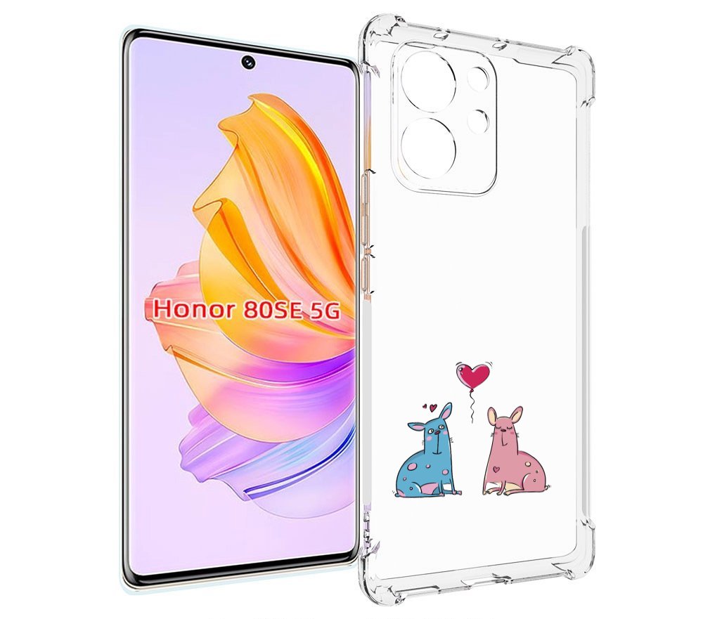 

Чехол MyPads Лама любовь для Honor 80 SE, Прозрачный, Tocco