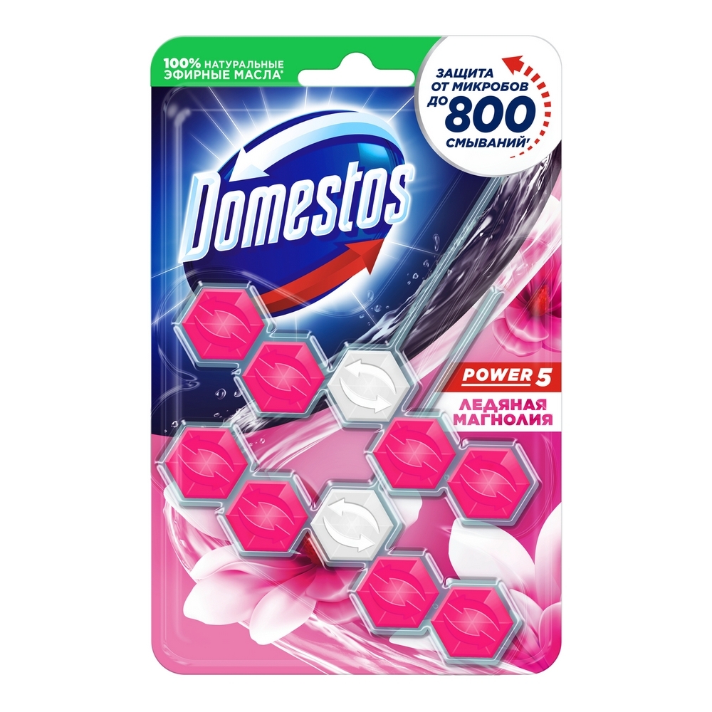 фото Блок для унитаза domestos ледяная магнолия 2*55г